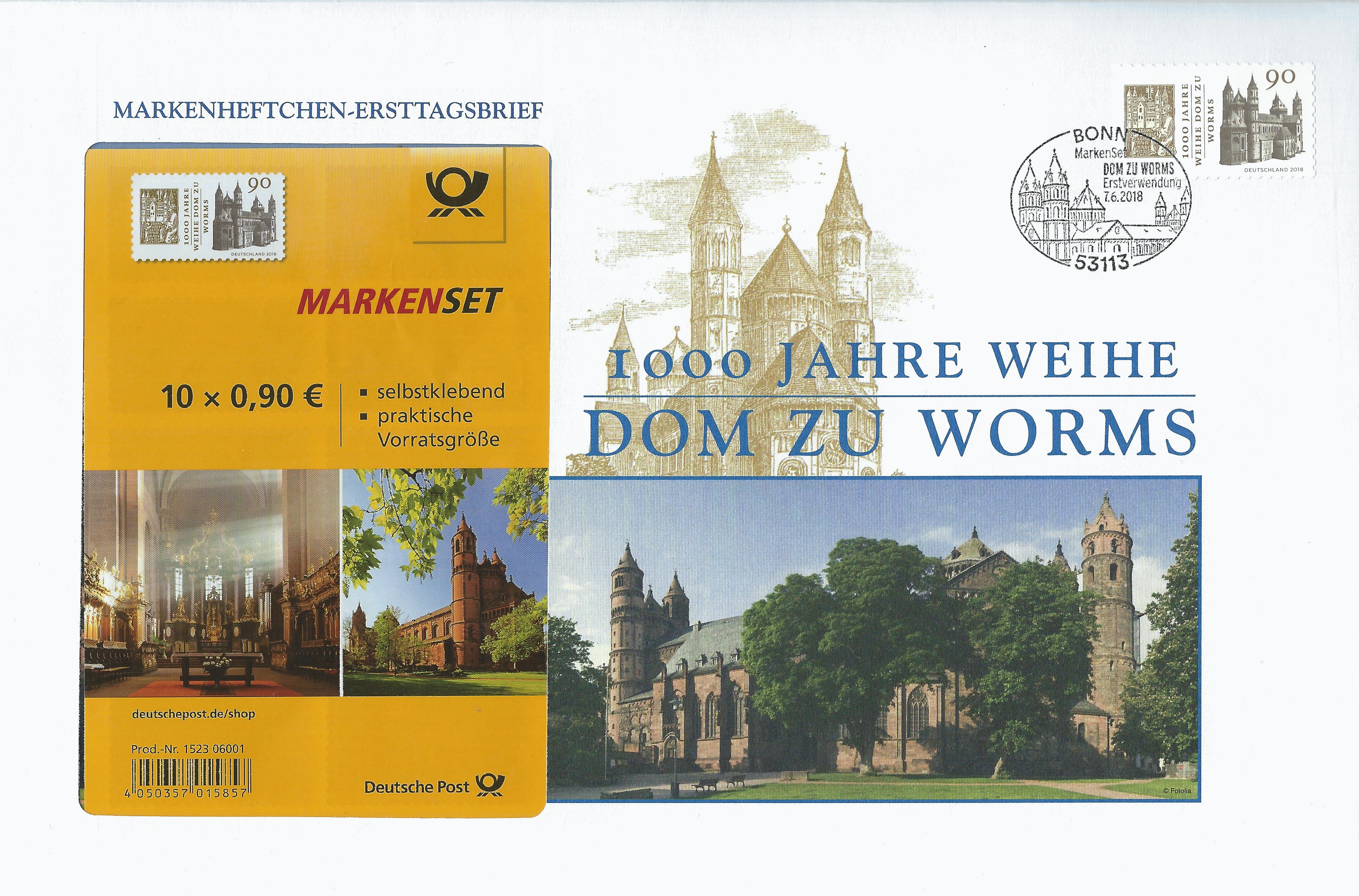 07.06.2018_1000 Jahre Dom zu Worms - Erstverwenderstempel Bonn